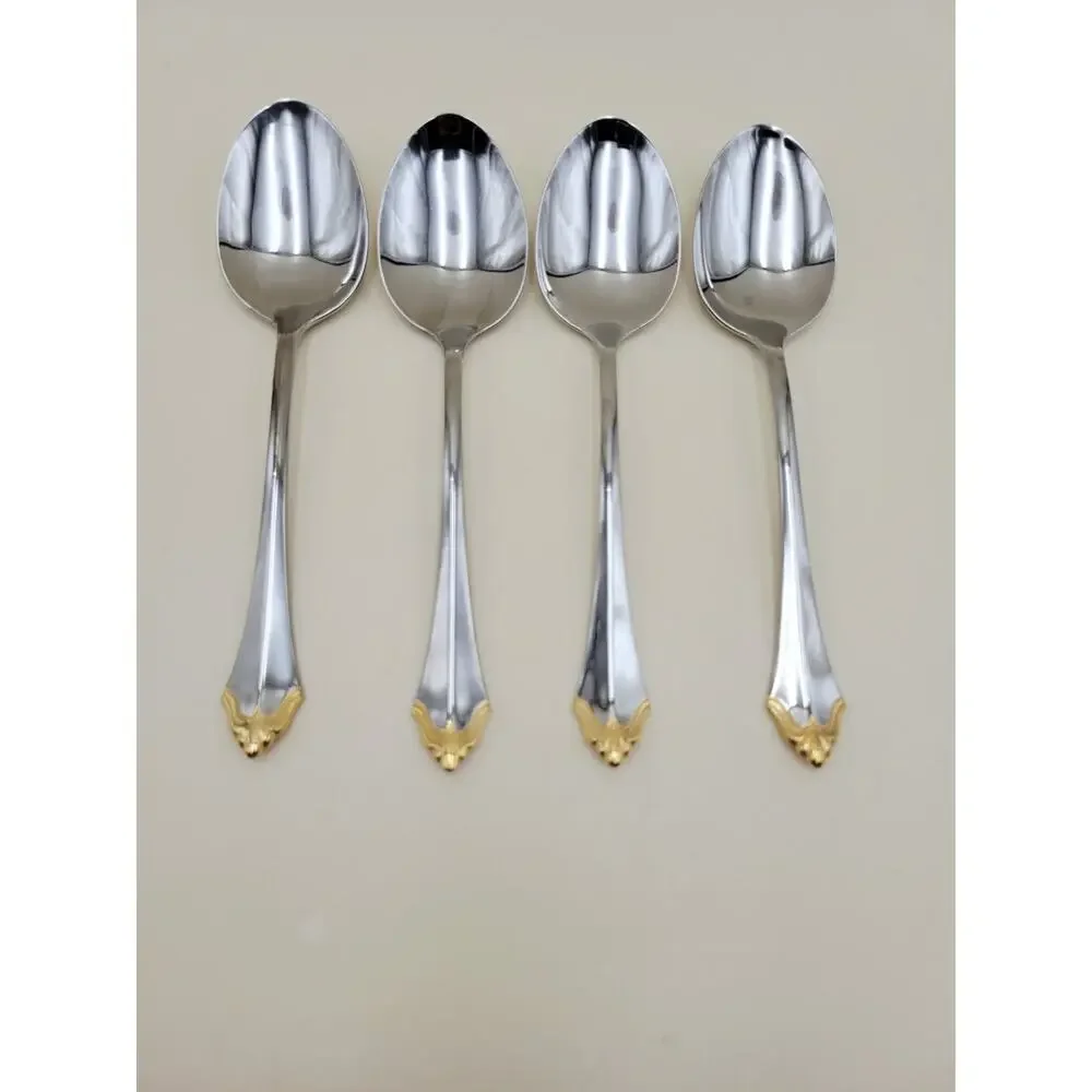Oneida Community Golden Affection Flatware Set Gold Electroplate Stainless 20pc